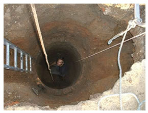 down in the well